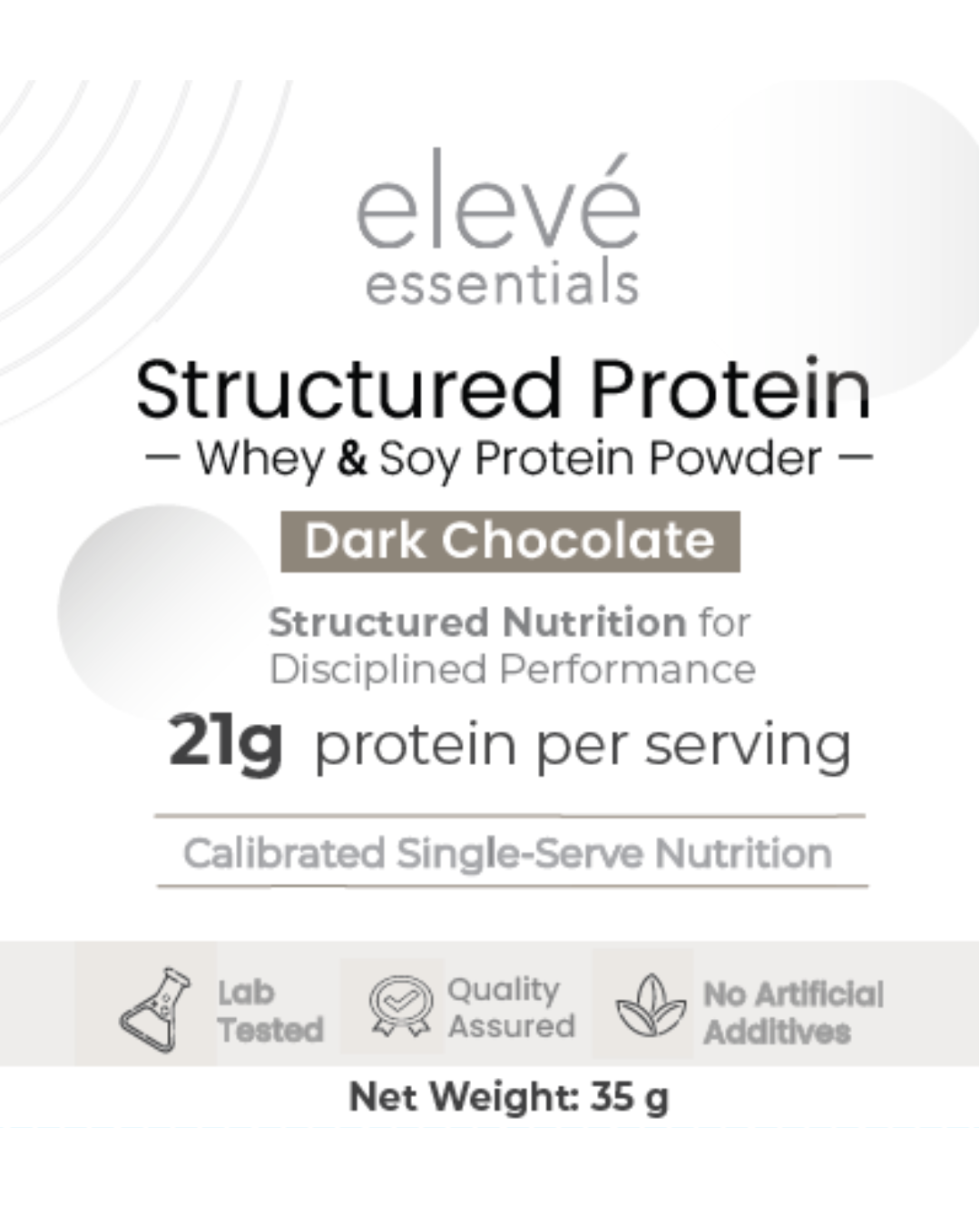 Structured Protein (Whey & Soy Protein) - Calibrated Single-Serve Nutrition x 10 sachets
